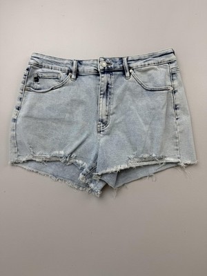 KanCan Shorts Womens 31 Blue Denim Cut-Off Distressed Frayed Hem 3 Inseam Casual