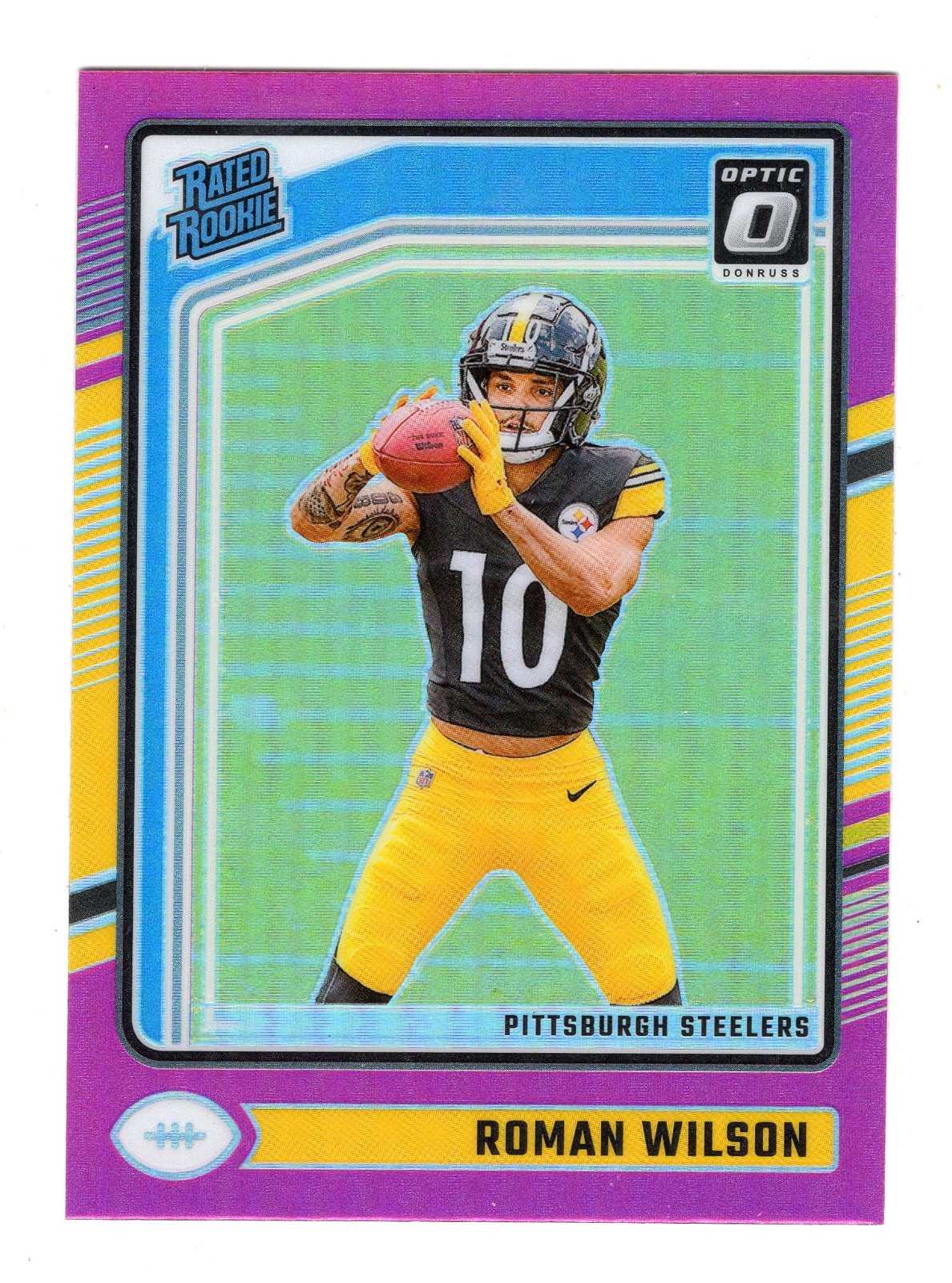 2024 Panini Donruss Optic - Rated Rookie Roman Wilson #285 Pink Prizm (RC)