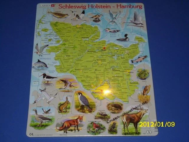 Larsen Puzzle - Schleswig-Holstein u. Hamburg 53 Teile