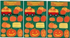 Mrs. Grossman's PUMPKIN Patch Jack o Lantern Hay Scrapbook Stickers 3 Sheets