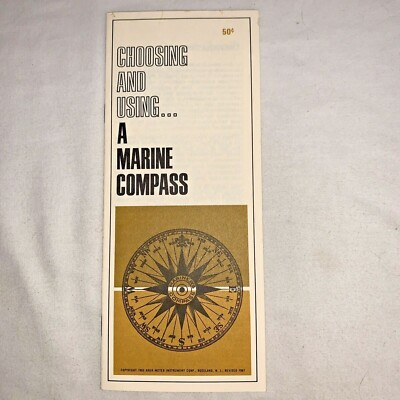 #ad #ad Choosing And Using A Marine Compass Booklet Brochure 1967 Boating Yachting $6.00