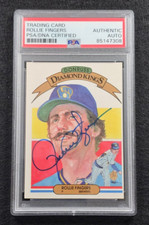 1982 ROLLIE FINGERS Signed Donruss Card-HALL OF FAME-MILWAUKEE BREWERS-PSA
