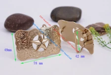 WESTERN COWBOY COWGIRL CHAMPION GLOD TEXAS RANGER STAR RODEO TROPHY BELT BUCKLE