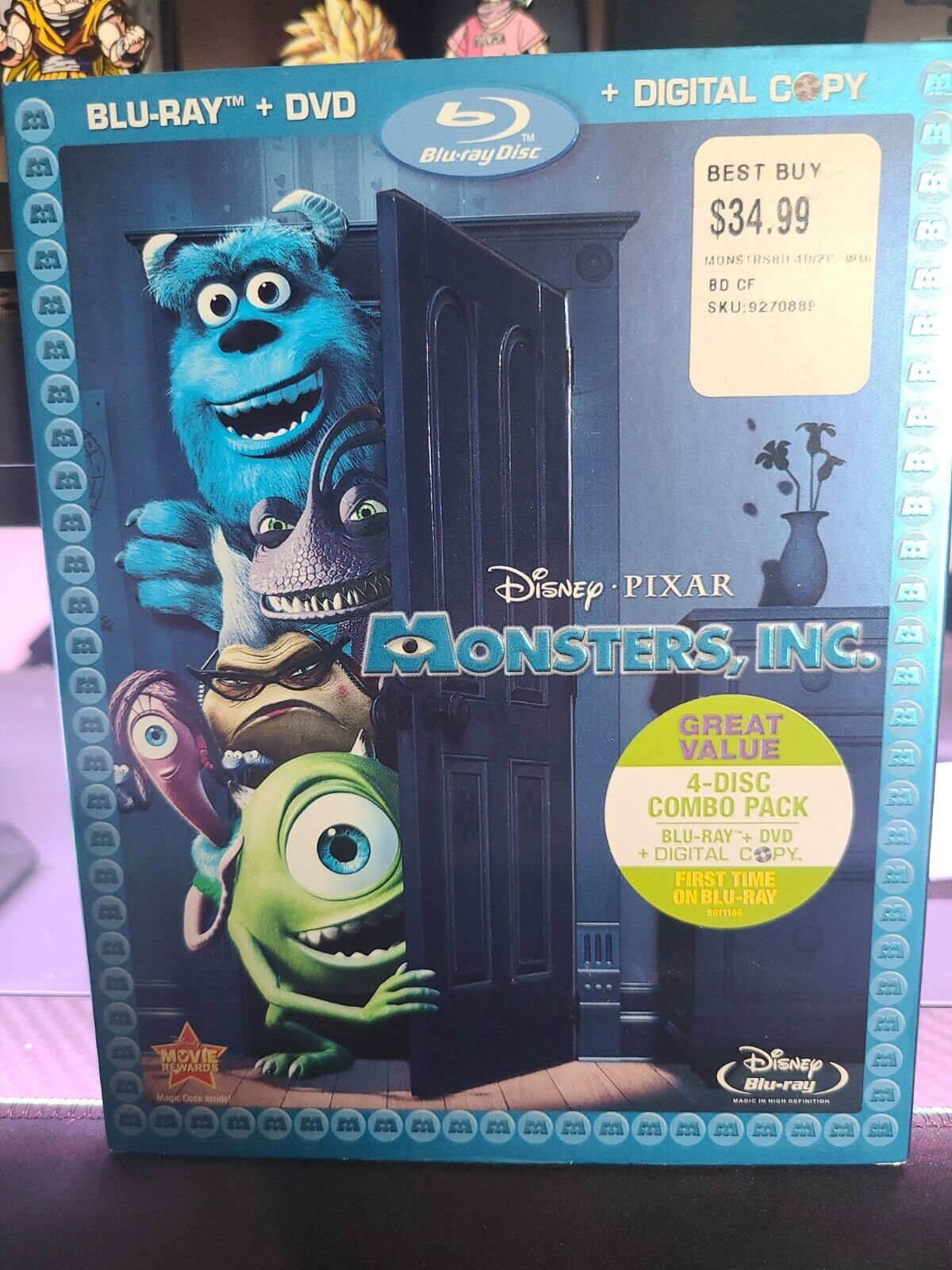 Monsters, Inc. [Includes Digital Copy] [Blu-ray/DVD] by John Goodman, Blu-ray