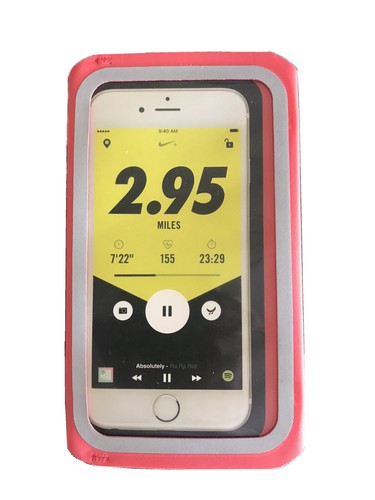 Nike Lean Handheld Armband Cellphone Case Ember Pink/ Silver - Picture 2 of 5