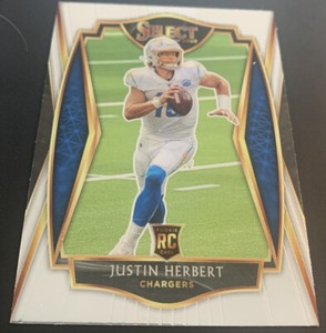 2020 Select Justin Herbert Premier Level Base Rookie RC #144 PL QB Chargers
