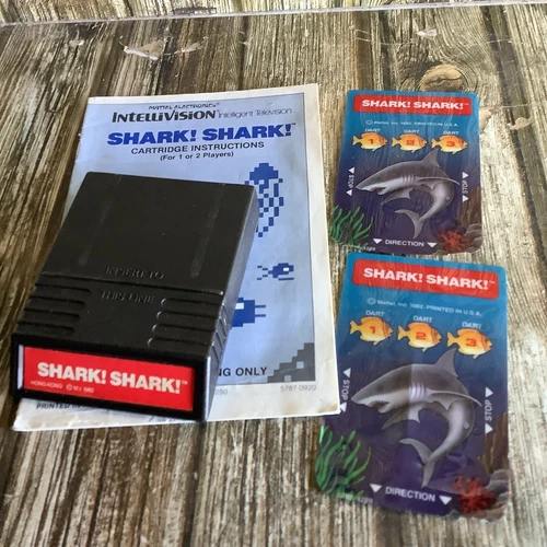 INTELLIVISION SHARK SHARK! CARTRIDGE TESTED & WORKING GAME