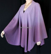 Cashmere Cape Ruana Wrap Ombres Hand Dyed Lilac & Amethyst Maya Matazaro