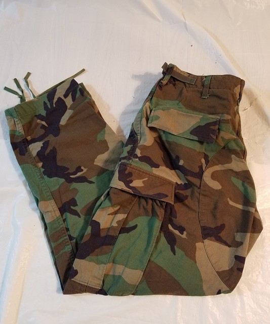 US MILITARY ISSUE BDU WOODLAND CAMO PANTS SIZE SMALLLONG HUNTING eBay