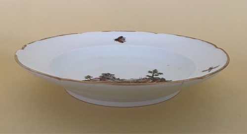 18th Century French Niderviller Plate Handpainted with Insects Ladybug - Picture 5 of 7