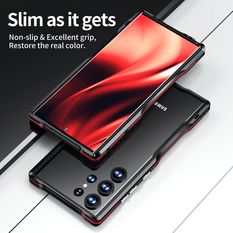 Funda protectora de metal de aluminio ultra lujo + tornillo para Samsung Galaxy S25 S24 S23 Foto 2 de 4