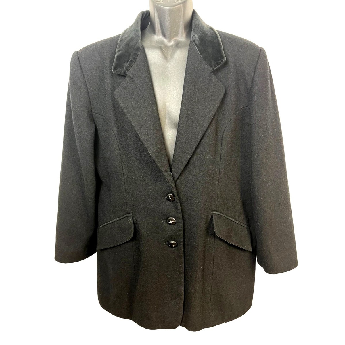 【定価2.8万】イロナリ ironari *フクローブ*rコート圧縮ウールジャケット紺ネイビードロップショルダー(jk1-2309-261)【03I32】 Vintage International Scene, Women, Black Wool Coat, Velvet