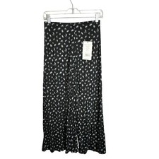 Ninety percent soft tencel blur dusty side slit black skirt S