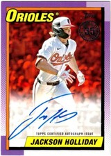 2025 Topps Series 1 '90 Anniversary Auto Orange #90A-JH Jackson Holliday /25
