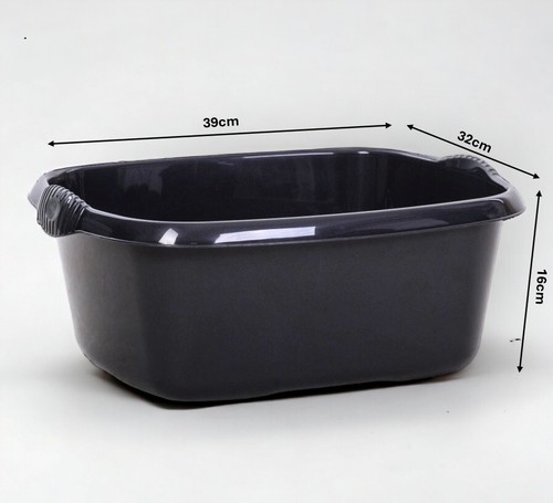 10 x 39cm Large Plastic Washing Up Sink Bowl Strong Durable Caravan Basin Tub MP - Picture 4 of 13