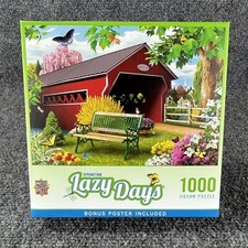 Master Pieces 1000 Piece Jigsaw Puzzle Springtime Lazy Days COMPLETE Poster