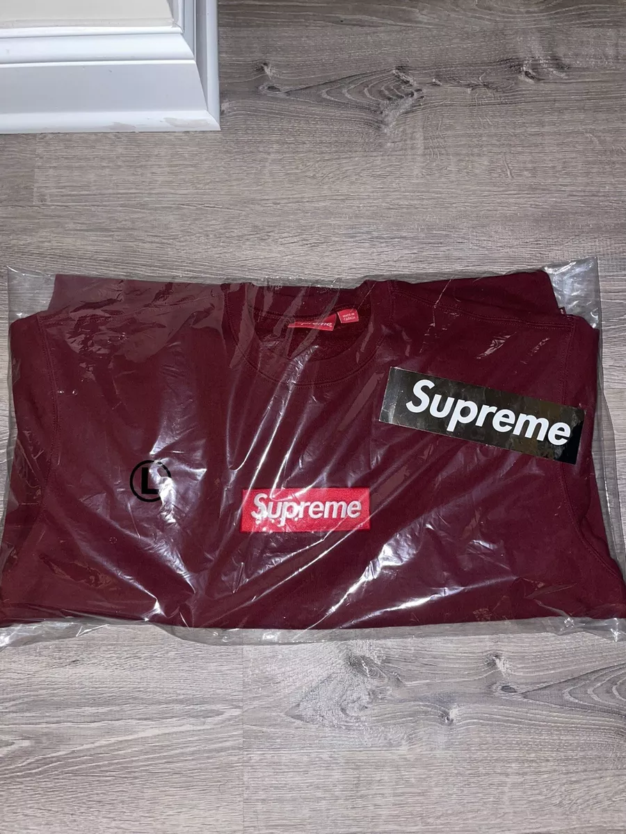 Supreme Box Logo Crewneck Cardinal Red (LARGE) Sameday Shipping ✅ In Hand ✅