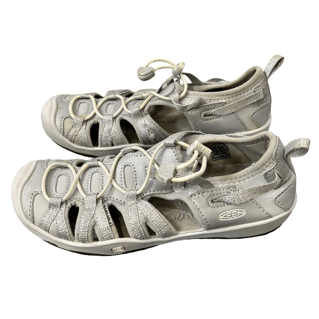 Keen Ragazze Moxie Sandalo Impermeabile Outdoor Escursionismo Gioco Scarpe Acqua Argento Tg 1