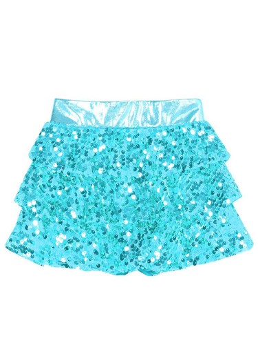 Kids Girls Sequins Tutu Mini Skirt Latin Jazz Dance Dress Gymnastics Costume - Picture 49 of 81