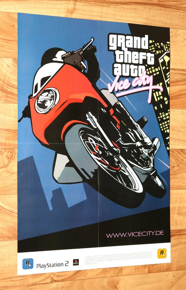 Grand Theft Auto Vice City Poster In Video Game Merchandise for
