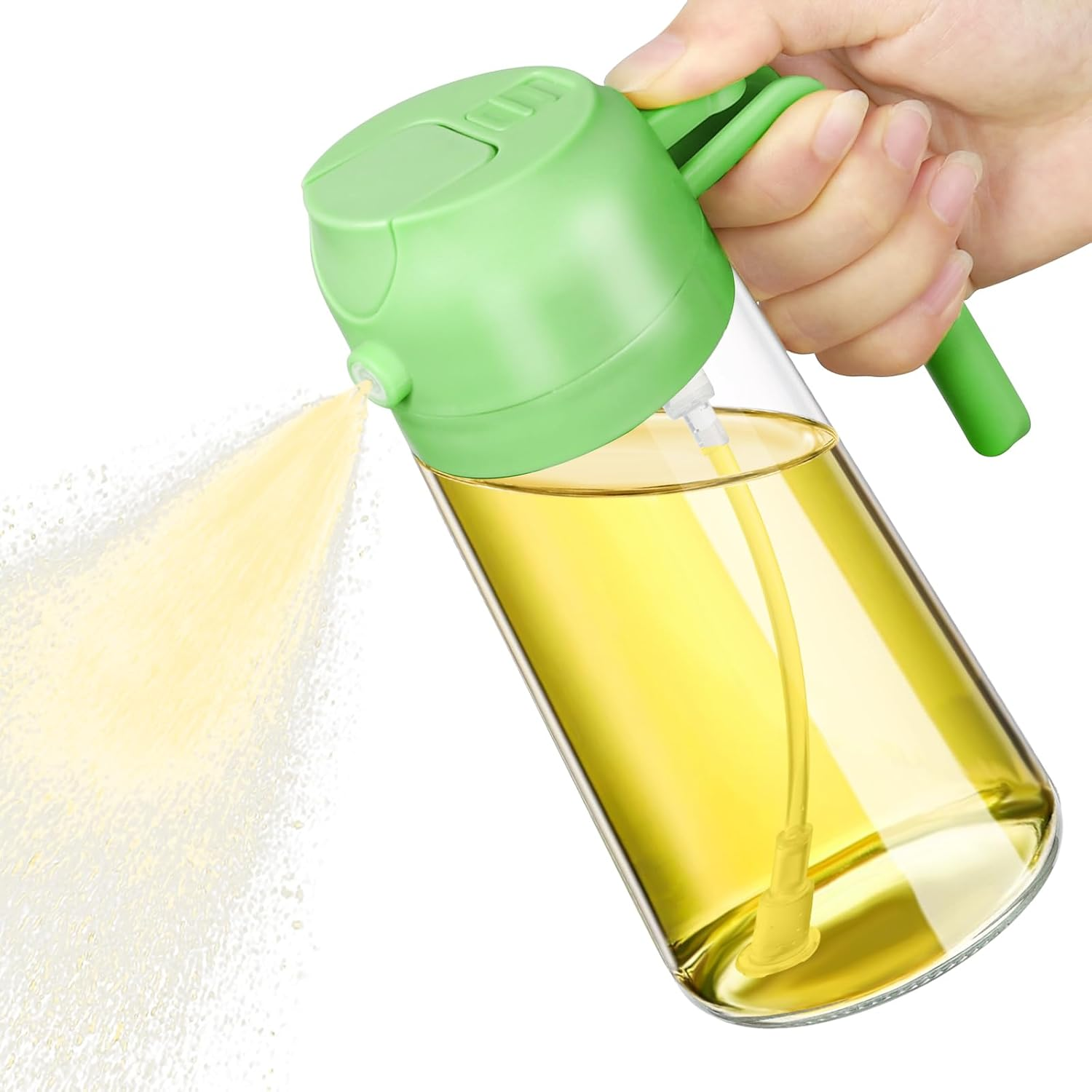 2-in-1 Oil Sprayer and Olive Oil Dispenser 16Oz Kitchen Essential