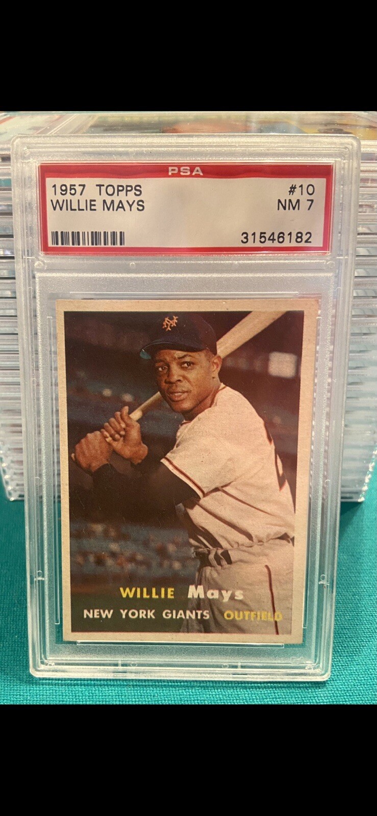 1957 Topps #10 Willie Mays PSA 7 NM High Grade Giants MLB HOF