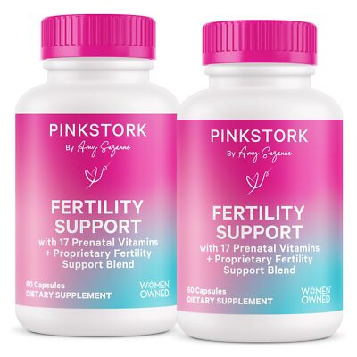 Pink Stork Fertility Supplements for Women - Prenatal Multivitamin with Ovula...