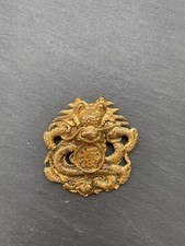 Grande broche dragon chinois bronze Line Vautrin