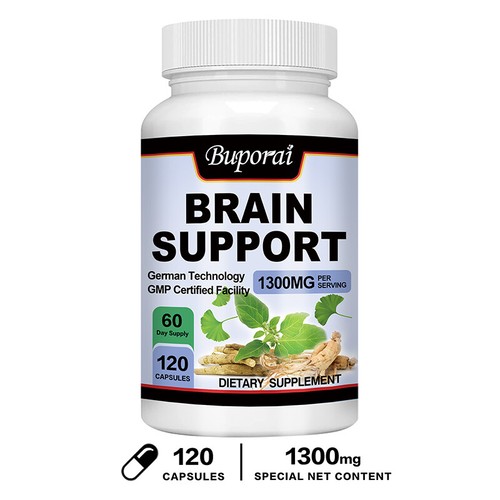 Brain Support 1300mg -Ginkgo Biloba, Panax Ginseng, Bacopa Monnieri, Ashwagandha - Picture 9 of 11