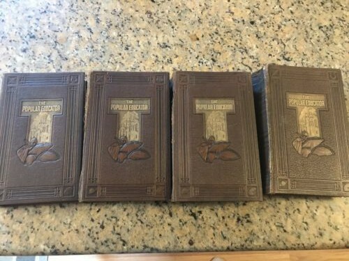 LOT of 4 THE POPULAR EDUCATOR's 1938 Numbers 1-12 & 37-48 in 4 binders - Picture 1 of 3