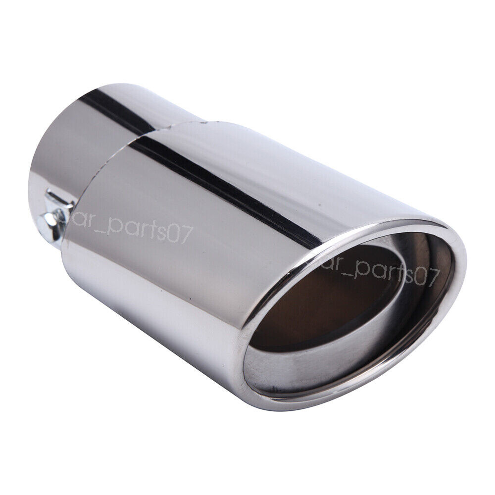 2x Car Exhaust Pipe Rear Tail Muffler Chrome Steel Tip For Maserati MC20 22-24