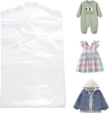 100 Pack Garment Bag,Transparent Clothing Cover, Storage Bag for Short or Childr