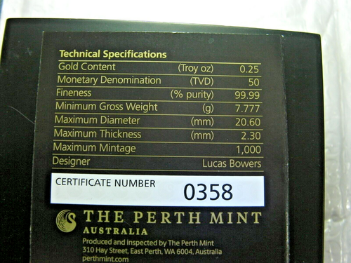 GOLD PROOF SOVEREIGN ($50) AUSTRALIA PERTH MINT 2020 007 E3 - Picture 6 of 6