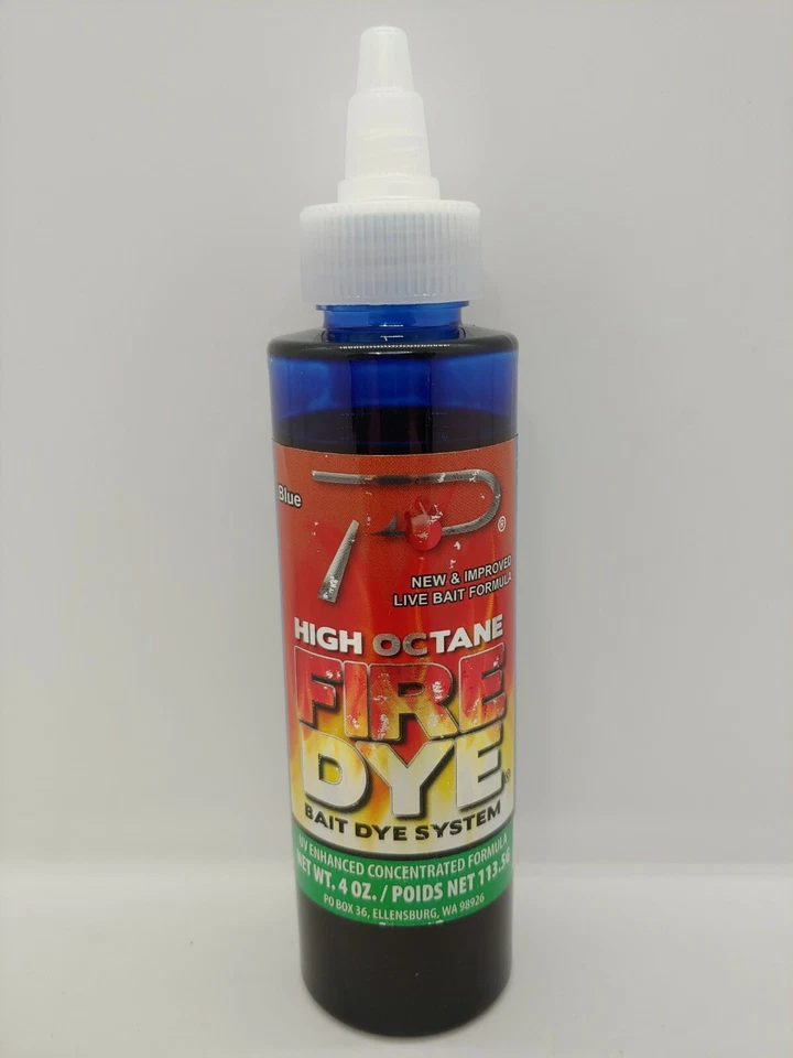 12 Pautzke High Octane Fire Dye Fish Bait BLUE 4 Ounce Bottles, Fishing Bait Dye - Image 4 of 4