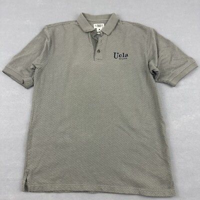 Vintage UCLA Bruins Shirt Men Large Green Geometric Gear For Sports Polo L