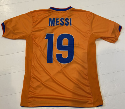 Vintage VTG Kutbi Sport Soccer Futbol Jersey Barcelona Lionel