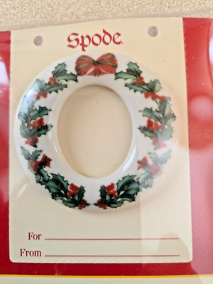 Spode Pin Spode Christmas Holiday Cheer Pin Brooch Wreath Porcelain Gift Brand ...
