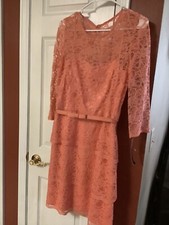 NWT Tahari Tangerine Cocktail Bridesmaid Mother-of-the-Bride Dress Sz 6 MSRP$159