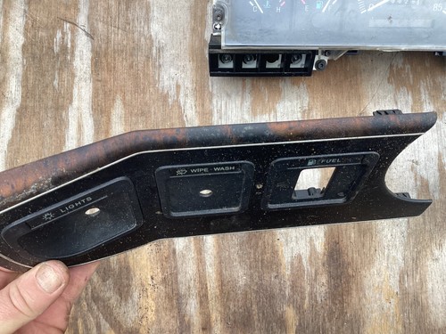 1991 Ford F150 Speedometer Cluster W/Tach Plus 3 Woodgrain Bezels MANUAL Trans - Foto 3 di 13