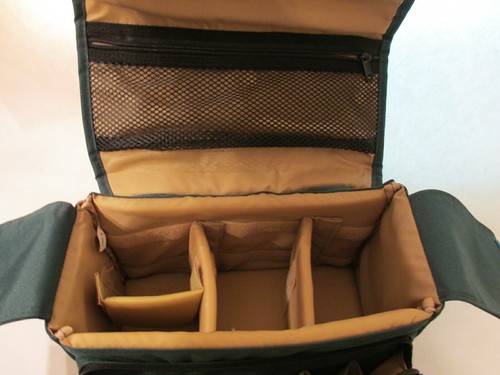 Retro Canon Camera Bag Organizer Green Pockets Shoulder Strap DSLR Carry Case - Picture 8 of 8