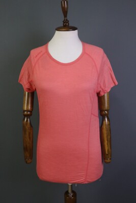 Devold Pink Short Sleeve Crew Neck Top Blouse Shirt Size L