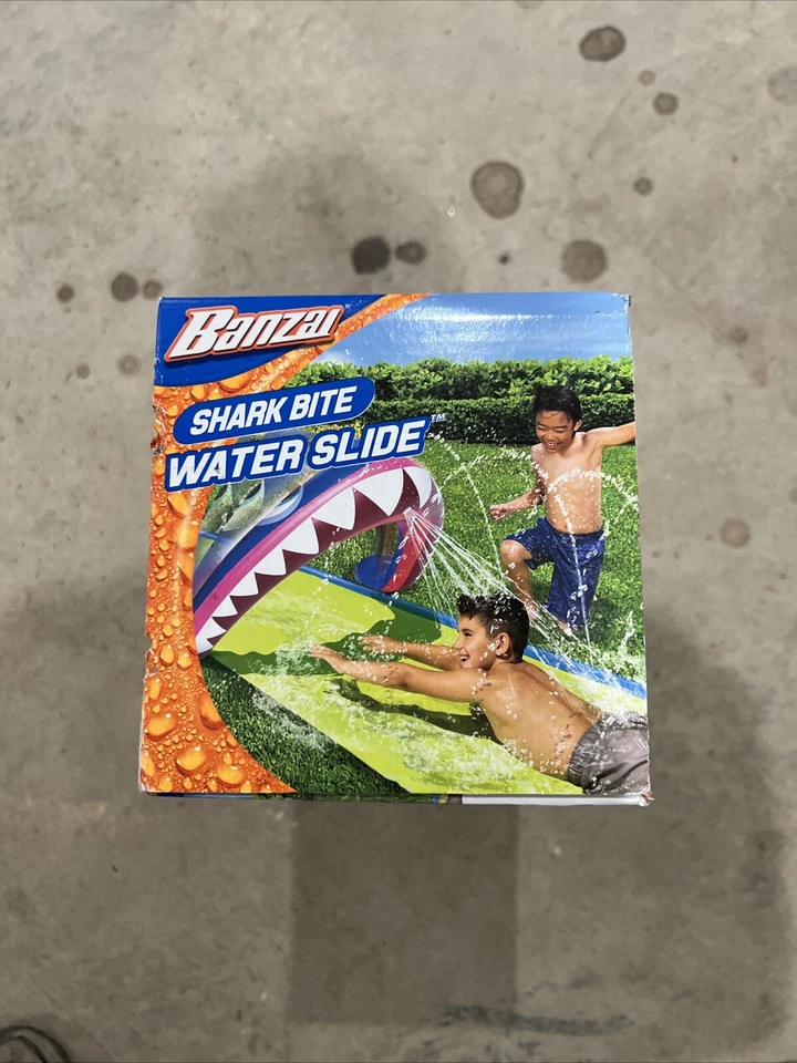 Banzai 53325 16ft Shark Bite Water Slide For Kids Inflatable With Sprinkling Arc - Image 3 of 4