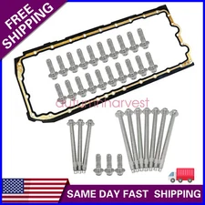 Engine Oil Pan Gasket w/ Engine Oil Pan Bolt Kit For BMW 335i 435i 535i N55 N54