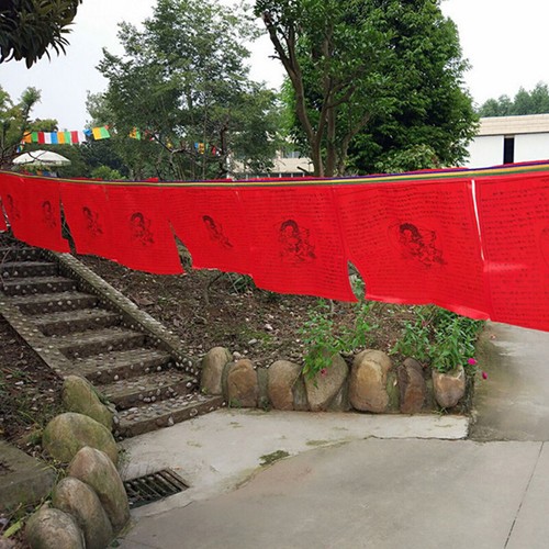 Religious Flag Tibetan Buddhist Prayer Flag Tibet Lung Ta Banner Scriptures -cg - Picture 9 of 12