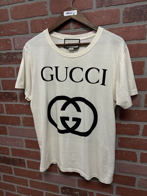 Size XS - Gucci 100% Authentic Oversized Cream T-Shirt With