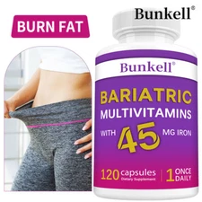 Bariatric Multivitamin Capsule with 45mg Iron for Weight Loss Burn Fat