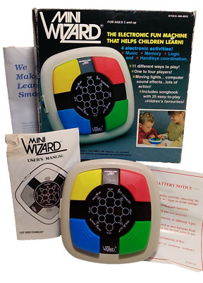 VTECH ~MINI WIZARD ~FUN ELECTRONIC LEARNING MACHINE ~w/ Box ~Vintage