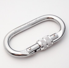 25KN Carabiner Climbing Key Hooks O Shape Steel Alloy Security Master Lock