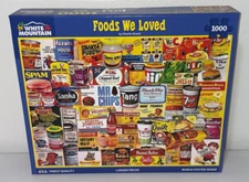 White Mountain Foods We Loved Jigsaw Puzzle 1000 Pc Larger Pieces 24 x 30 New!