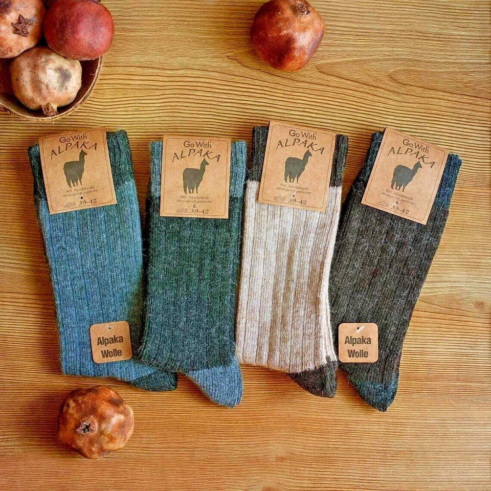 Alpaca Thermal Wool Socks for Women and Men - 2 PAIRS - Thick Knitted - Image 4 of 4